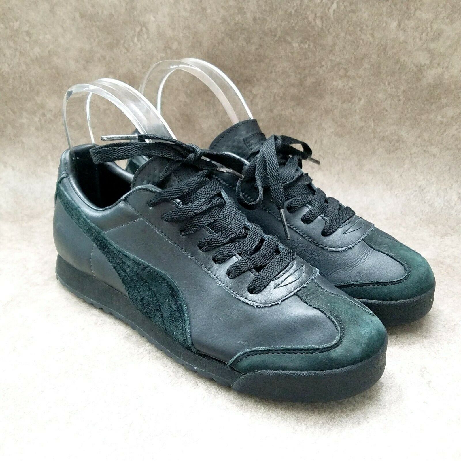 Primary image for Puma Womens  VPM-0507 Sz 7.5 M Black  Leather Lace Up Low Top Sneakers