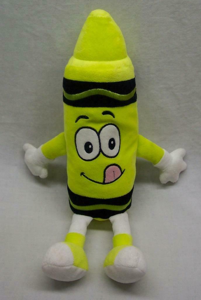 Crayola ELECTRIC LIME CRAYON CHARACTER 13" Plush STUFFED ANIMAL Toy - Other