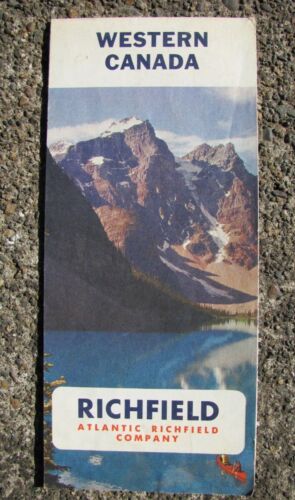 Primary image for Vintage 1966 Atlantic Richfield ROAD MAP WESTERN CANADA British Columbia Alberta