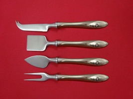 Sculptured Rose by Towle Sterling Silver Cheese Serving Set 4 Piece HHWS  Custom - $257.50