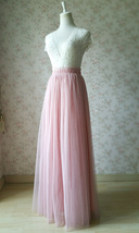 Womens Long Tulle Skirt, Pink Long Tulle Skirt, Bridesmaid Outfit, Plus Size image 2