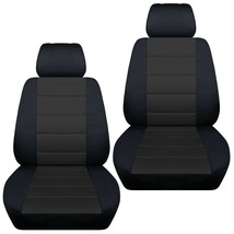 Front set car seat covers fits Nissan Sentra 2002-2020  black and charcoal - $72.99
