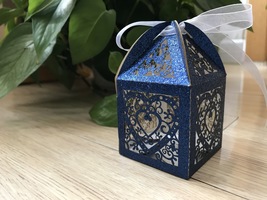 75pcs Navy Blue Wedding Gift Boxes,Chocolate Packaging Boxes,wedding favors - $36.00