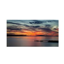 Sunset Pier Artwork By Pierre Leclerc, 24 By 47-Inch Canvas Wall Art.. - $150.09