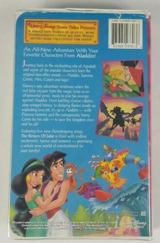 The Return of Jafar VHS Clamshell Disney Movie 1994 - VHS Tapes