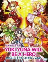 YUKI YUNA WILL BE A HERO Season 1+2 Vol.1-25END+Movie DVD English Sub All Region