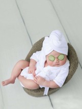 Newborn Boy Belted Robe &amp; Towel Photo Outfit - $25.00