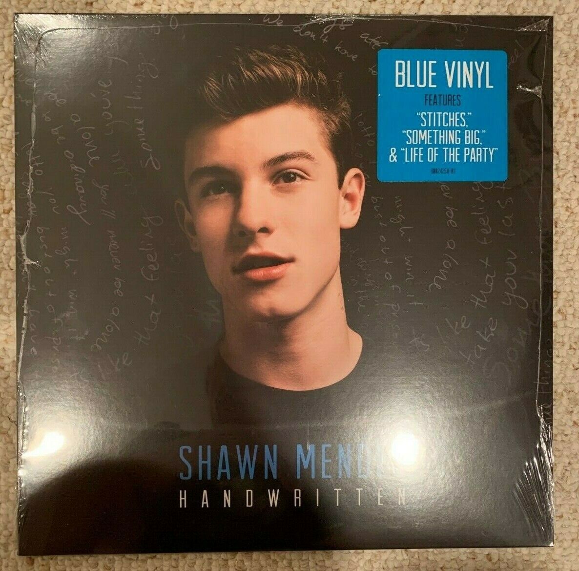 Shawn Mendes Handwritten 2015 Limited Edition Blue Colored Vinyl LP ...