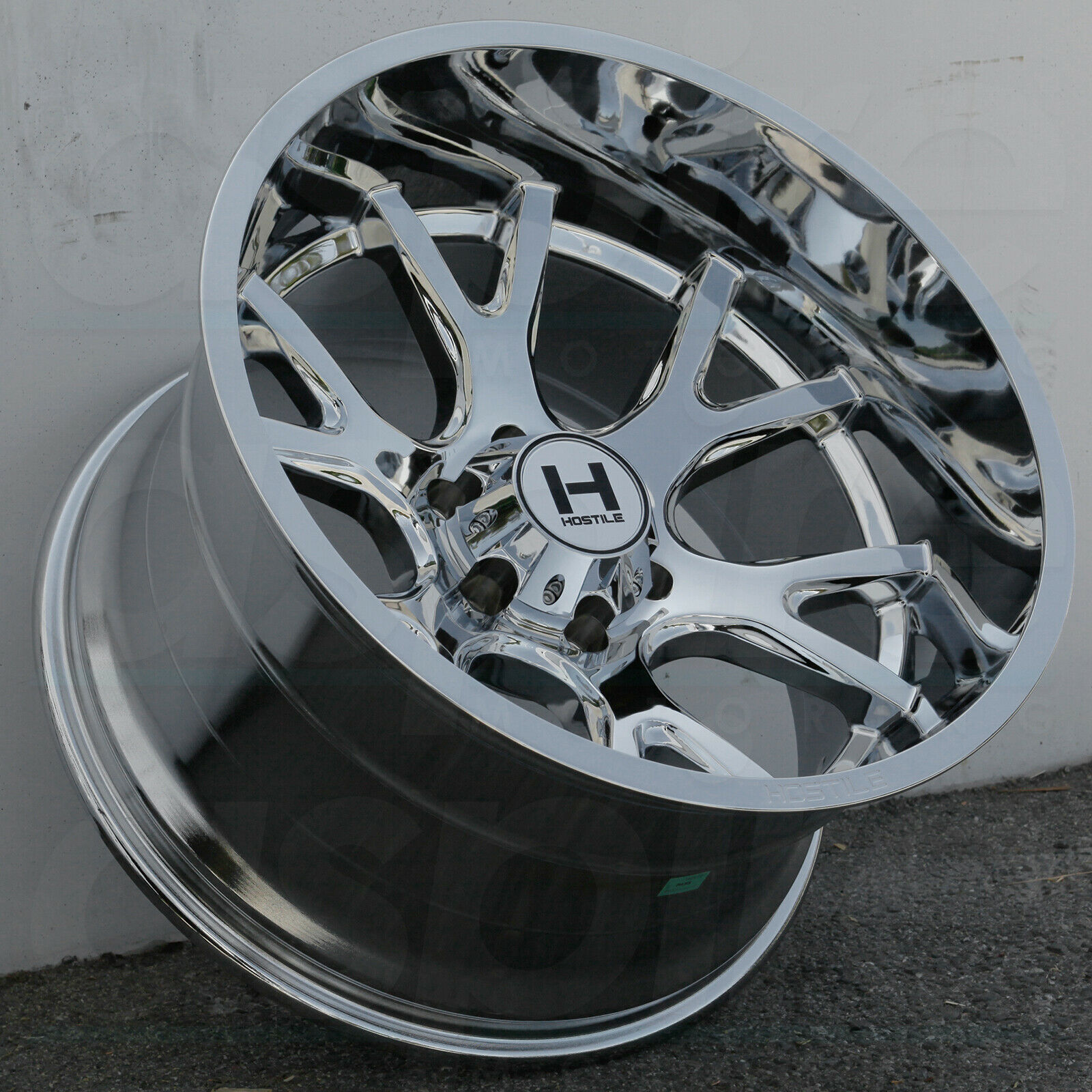 22x12 Hostile H113 Rage 5x5/5x127 -44 Chrome Wheels Rims Set(4) - Wheels