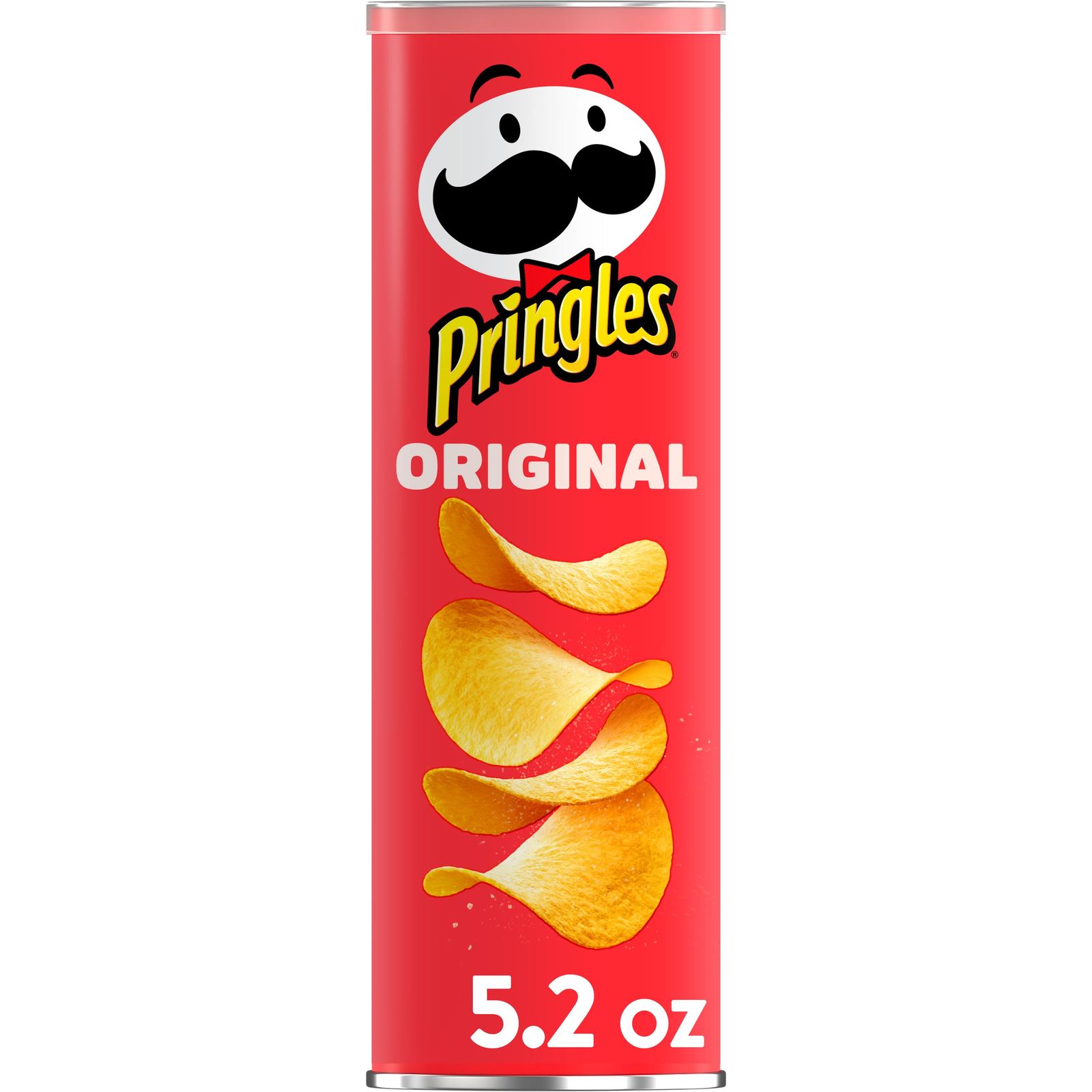 Pringles Original Flavored Potato Crisps Chips Snacks On The Go Canister 5.2 oz.