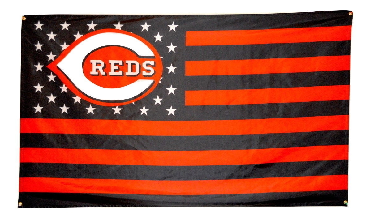 Cincinnati Reds Flag 3x5 Poster Banner MLB Stars and Stripes *No White