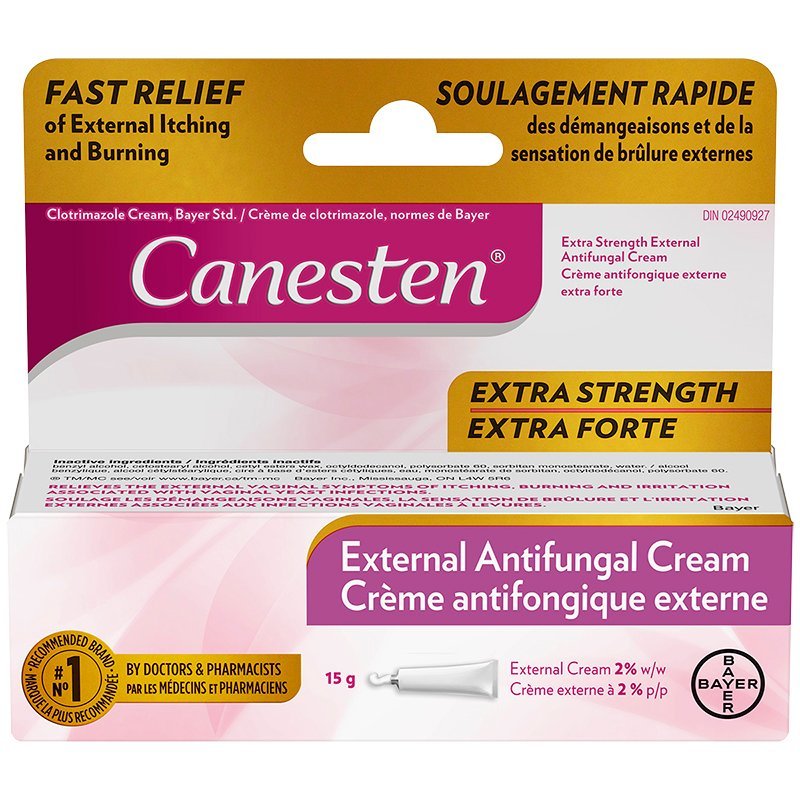 Canesten Extra Strength External Antifungal Cream 4 boxes Canadian