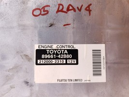 Toyota RAV4 Rav-4 Rav 4 ECM ECU Engine Control Module 89661-42B80 212000-2310 image 2