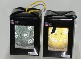 Team Sports NFL Football Green Bay Packers LED Christmas Ornament Set of 2 image 2
