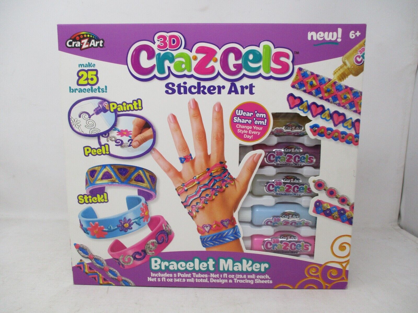 CraZArt 3D CraZGels Sticker Art Bracelet Maker Craft Kits
