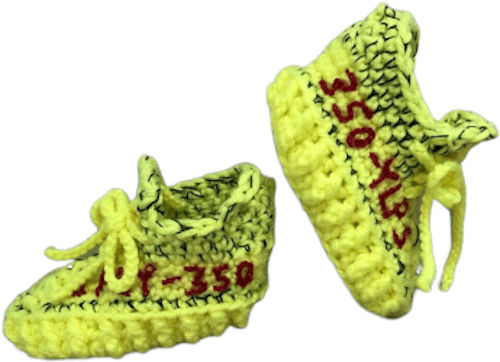 76.Baby Crochet Y-350 Frozen Yellow Neon Shoes