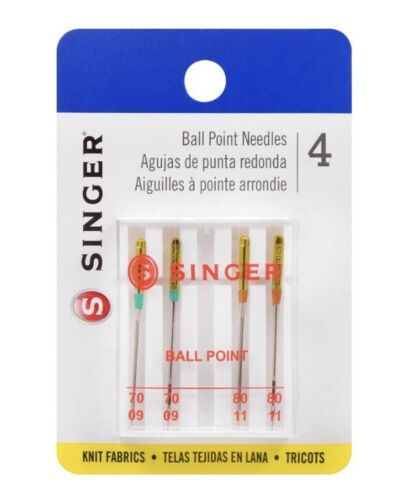 Primary image for SINGER Universal Ball Point Sewing Machine Needles Size 70/09 80/11 4-Ct 44847