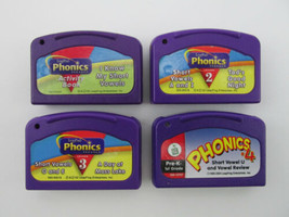 Lot of 4 Leap Frog LeapPad Phonics Short Vowel Cartridges for Ages 4-7 - $4.54