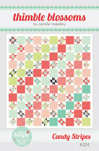 Quilt Pattern Candy Stripes Moda Thimble Blossoms Layer Cake Friendly Handmade - $8.91