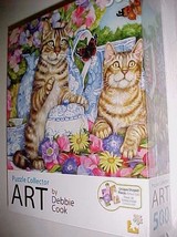 Puzzle Collector Art Cats &amp; Butterfly 500 Piece Puzzle Debbie Cook 5610 New - $29.69