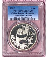 1987 China Panda 10 Yuan, PCGS Proof 69 DCAM Silver - $595.00