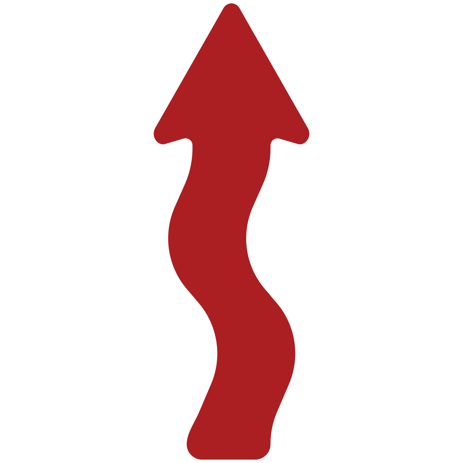 LiteMark 11 Inch Red Adhesive Curly Arrow Decals - Pack of 10 ...