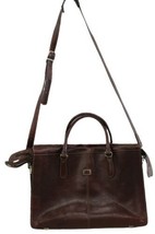 Vintage Tony Perotti Men Briefcase Brown Leather Bag Italy Shoulder Messenger image 1