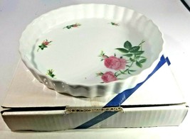 Oneida Hospitality Oval Rose Pattern Trim Porcelain Plate Serving Tray 9.5"X1.5" - $26.13