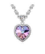 BAFFIN Maxi Heart Pendant Neck With Beads Chain Crystal from Swarovski F... - $62.48