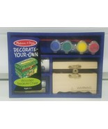Melissa &amp; Doug Decorate Your Own Wooden Treasure Chest Craft Kit #3095 New - $14.54
