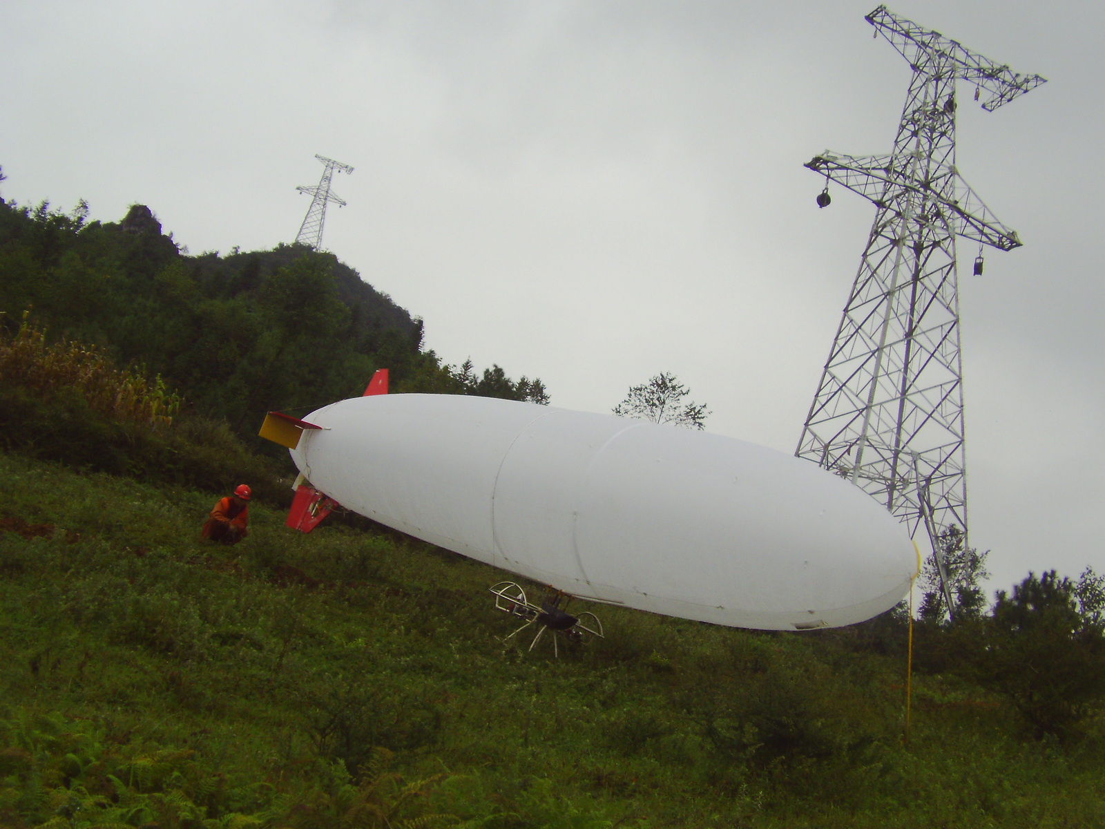 11M 36ft RC zeppelin outdoor giant radio control blimp; 2 days on site