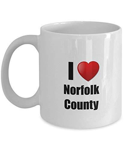 Norfolk County Mug I Love City Lover Pride Funny Gift Idea for Novelty Gag Coffe