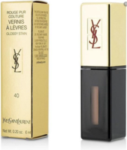 Yves Saint Laurent Rouge Pur Couture Glossy Stain Lip Gloss #40 Beige Peau - $26.99