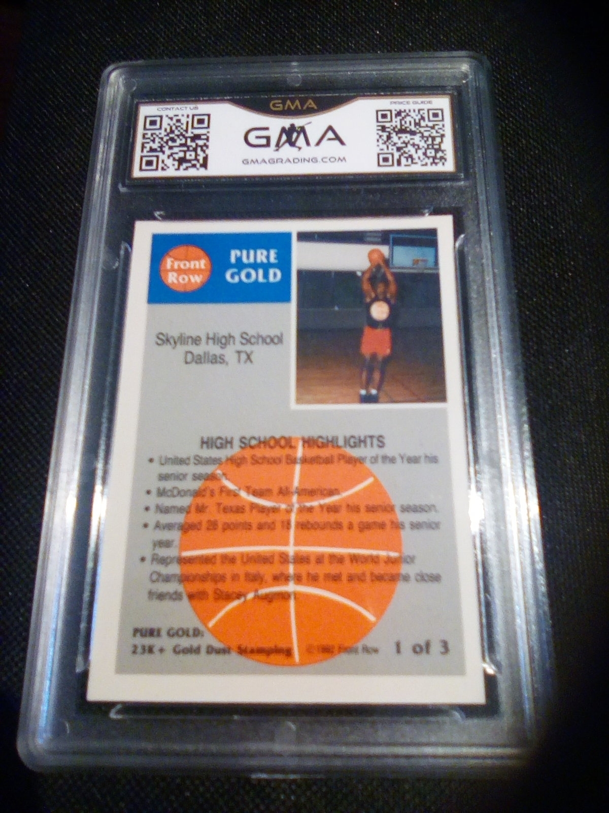 1992 Front Row Larry Johnson Gma Graded Pure Gold Set of 3 Basketball