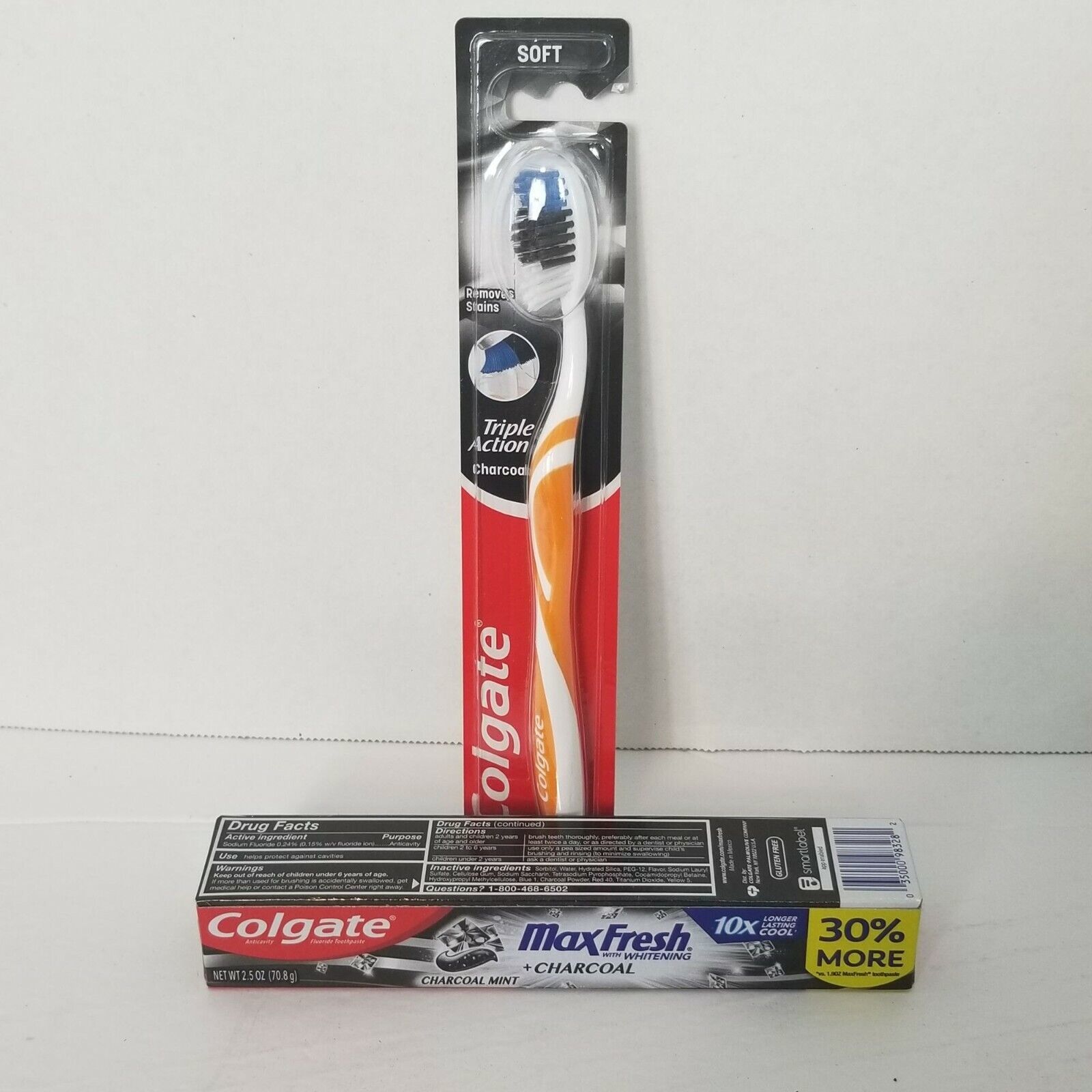 Colgate Max Fresh + Charcoal Toothpaste And Charcoal Infused Toothbrush 