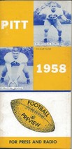 1958 Pitt Panthers Football ORIGINAL Media Guide Mike Ditka image 1