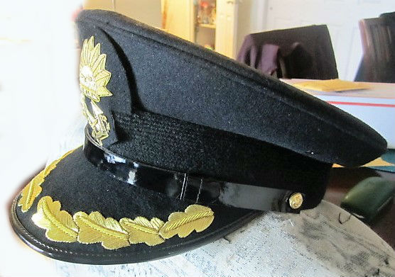 P /& O MARINE SHIP LINE CAPTAIN BLACK HAT CAP NEW MOST SIZES EXCELLENT CP MADE