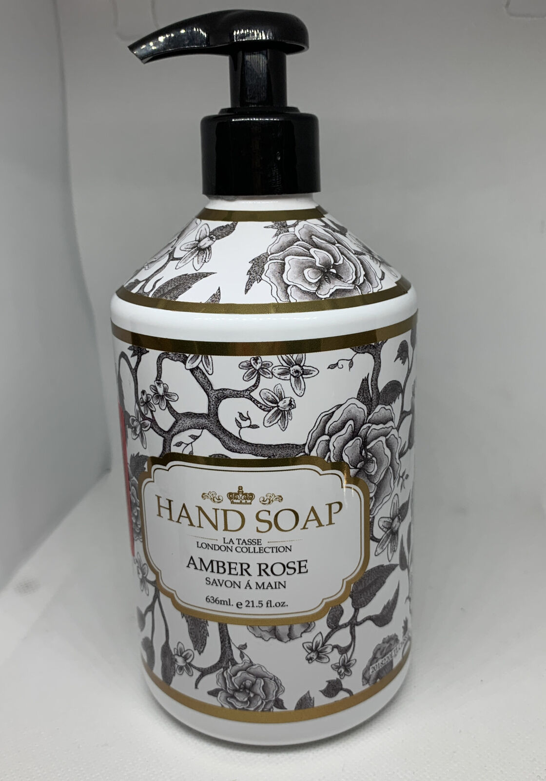 La Tasse AMBER ROSE Hand Soap, by Home and Body Co 21.5 fl oz New