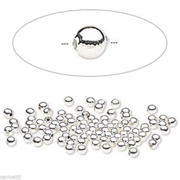 2.5mm Silver-Plated Round Beads (1000) U.S. Seller Get 'Em Quick!