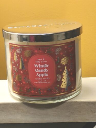 Primary image for BATH & BODY WORKS 3 WICK CANDLE WINTER CANDY APPLE NEW