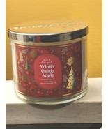 BATH &amp; BODY WORKS 3 WICK CANDLE WINTER CANDY APPLE NEW - $18.95