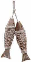 2 Pieces Wooden Fish Nautical Door Home Decoration Ornament Wall Hanging... - $18.66