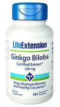 2 PACK Life Extension Ginkgo Biloba Certified Extract 365 caps  image 2