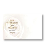50 Blank Thoughts Prayers White Rose Enclosure Cards and Envelopes For G... - $19.95