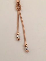 14K Rose Gold Knot &amp; Faceted Two Tone Petite Bead Rope Chain Necklace 20&quot; - $299.95