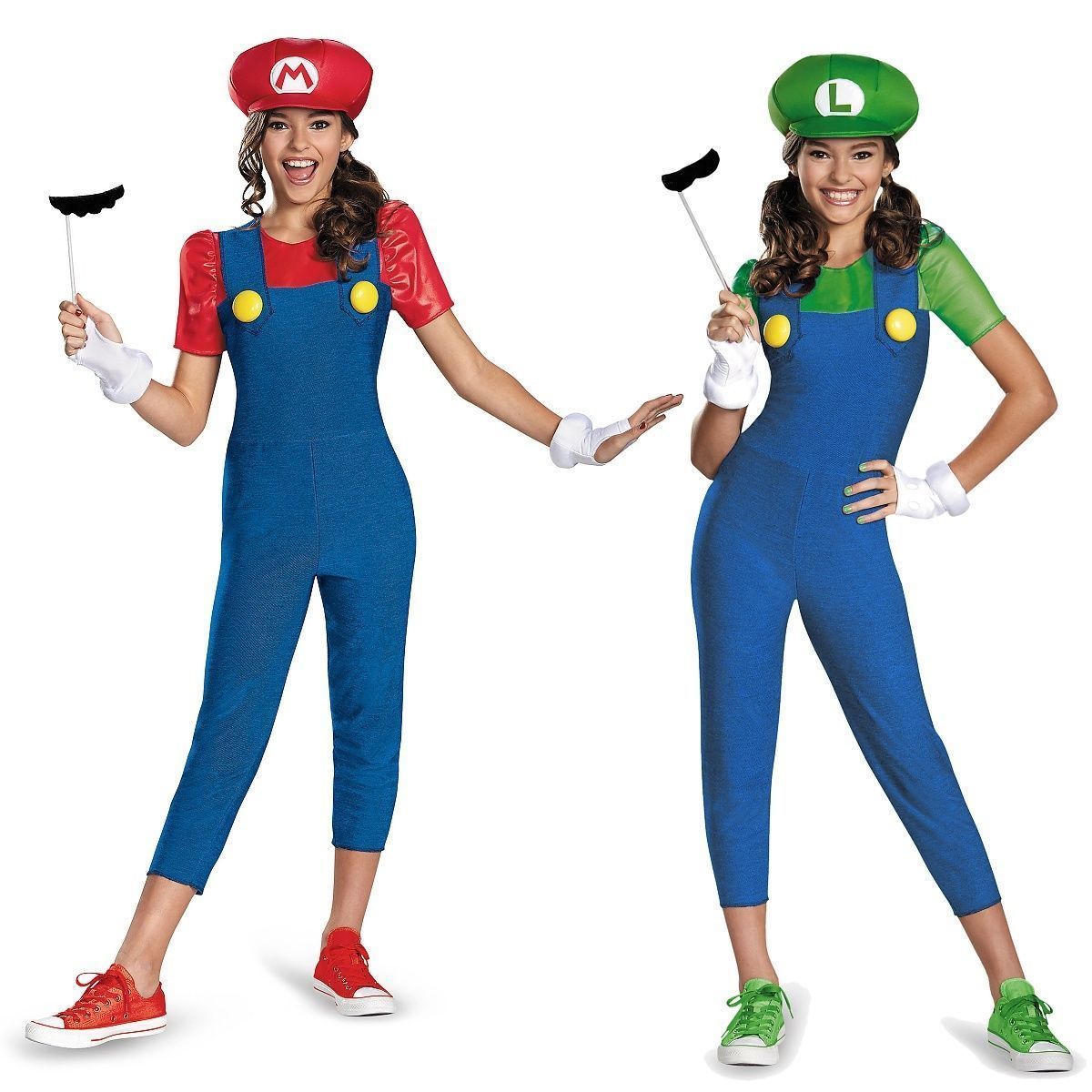 Disguise Super Mario e Luigi Videogioco Tween Ragazza Costume Halloween ...