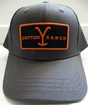 Yellowstone Tv Show Dutton Ranch Patch Licensed Trucker Gray Hat - $25.75