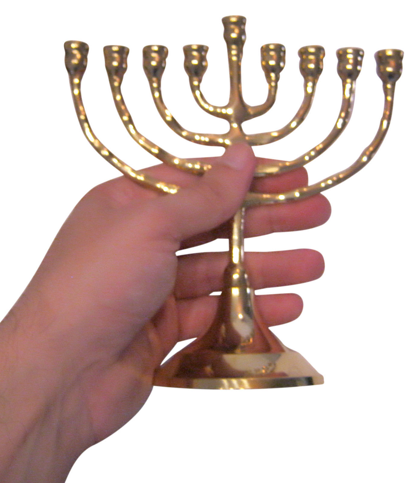 Hanukkah Menorah, Chanukah menorah 15 Cm Height Brass/Copper Made