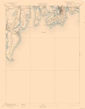 Topo Map - Newport Rhode Island Sheet - USGS 1894 - 23.00 x 29.52 - $36.58+