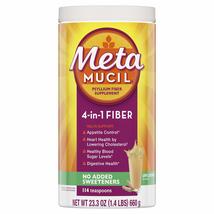 Metamucil, Daily Psyllium Husk Powder Supplement, Sugar-Free Powder, 4-in-1 Fibe image 1
